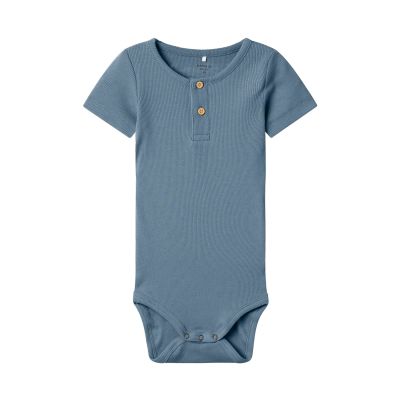 Name It Kab Button Romper - Spring Lake