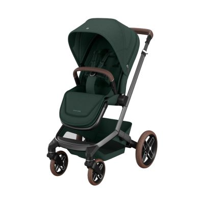 Maxi-Cosi Kinderwagen Fame Twillic Green (Dark Frame - Brown leather)