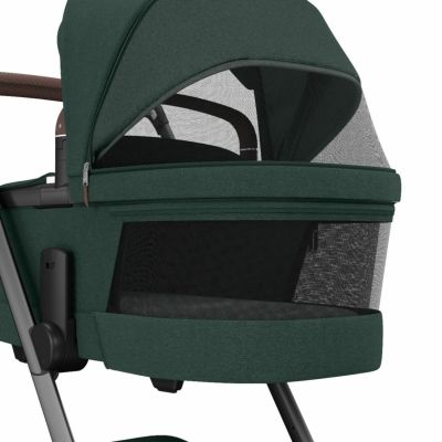 Maxi-Cosi Kinderwagen Fame Twillic Green (Dark Frame - Brown leather)