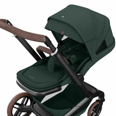 Maxi-Cosi Kinderwagen Fame Twillic Green (Dark Frame - Brown leather)