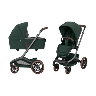 Maxi-Cosi Kinderwagen Fame Twillic Green (Dark Frame - Brown leather)