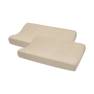 Meyco Baby Aankleedkussenhoes Badstof Uni Sand 50 x 70 cm 2-Pack