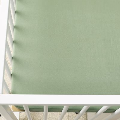 Meyco Baby Hoeslaken Boxmatras Uni Olive Green 75 x 95 cm