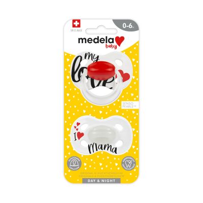 Medela Baby Fopspeen Day&Night Signature Love/Mama 0-6mnd 2-Pack