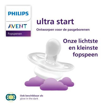 Philips Avent Fopspeen Ultra Air Nighttime 0-2 Mnd