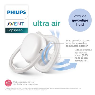 Philips Avent Fopspeen Ultra Air Roze Paars 6-18 Mnd