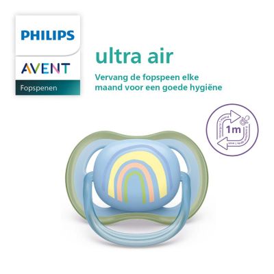 Philips Avent Fopspeen Ultra Air Sun / Rainbow - Green / Blue 0-6mnd (2 stuks) SCF085/58
