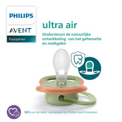 Philips Avent Fopspeen Ultra Air Turltle / Whale 6-18mnd (2 stuks) SCF085/60
