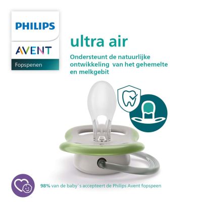 Philips Avent Fopspeen Ultra Air Turltle / Whale 6-18mnd (2 stuks) SCF085/60
