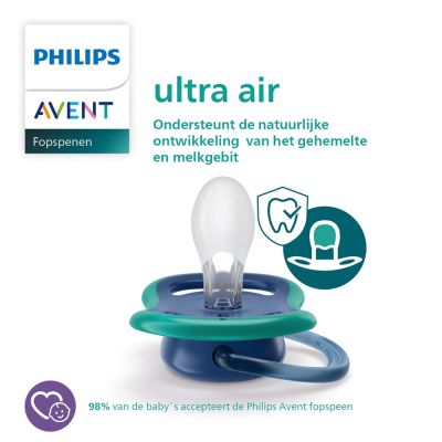 Philips Avent Fopspeen Ultra Air Elephant / Hello 18mnd+ (2 stuks) SCF349/18
