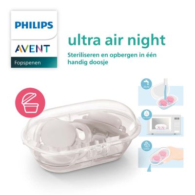 Philips Avent Fopspeen Ultra Air Nighttime Star / Dreams 6-18mnd (2 stuks) SCF376/14
