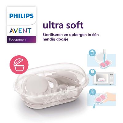 Philips Avent Fopspeen Ultra Soft Beige / Light Green 0-6mnd (2 stuks) SCF091/05
