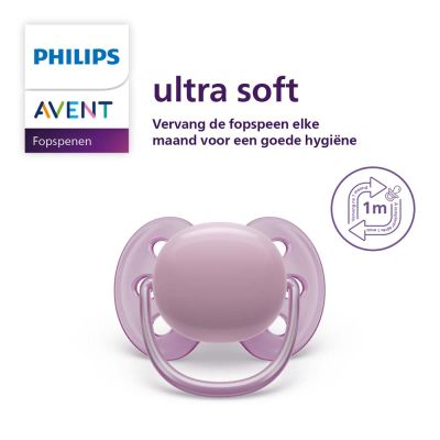 Philips Avent Fopspeen Ultra Soft Grey / Orange 6-18mnd (2 stuks) SCF091/33
