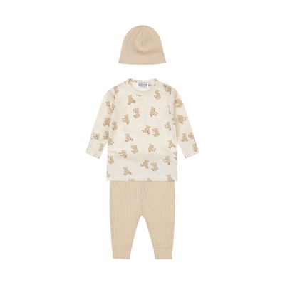 Dirkje Bear 2-Delige Set + Muts - Maat 56 - Off White 