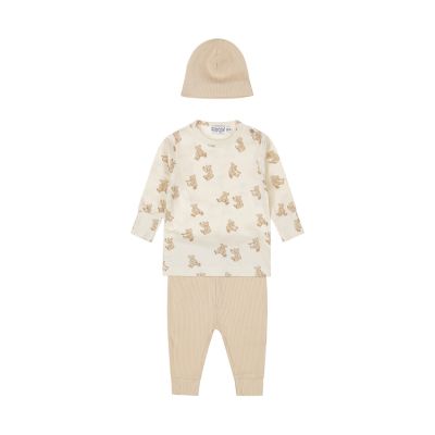 Dirkje Bear 2-Delige Set + Muts - Off White