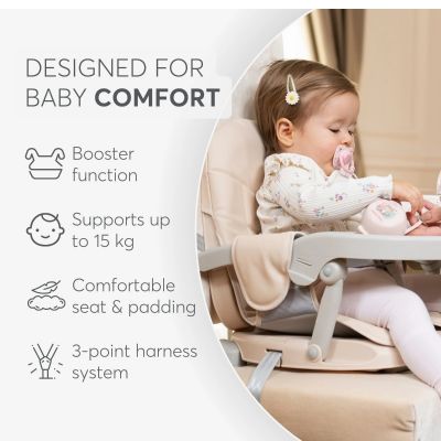 Kikkaboo Booster Seat Pappo Grijs