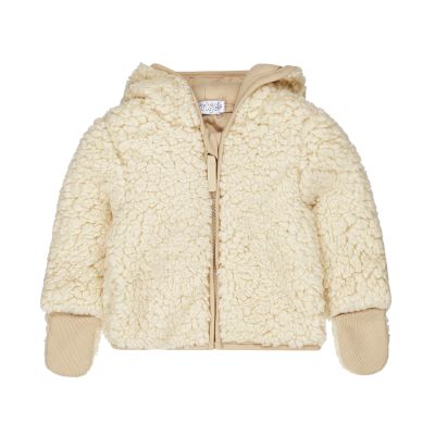 Dirkje Vest Capuchon Teddy Dark Sand