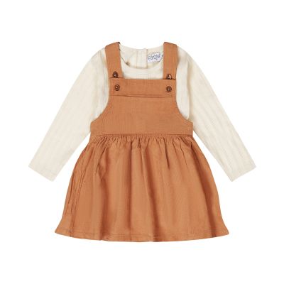 Dirkje Salopette Jurk + T-Shirt Lange Mouw Brown