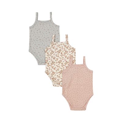 Dirkje Romper Zonder Mouw Multi Colour Pink 3-Pack