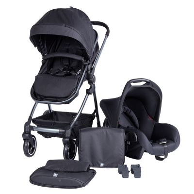 Puck Stroller 3 In 1 Max Zwart met Frame Antra Incl Mamabag